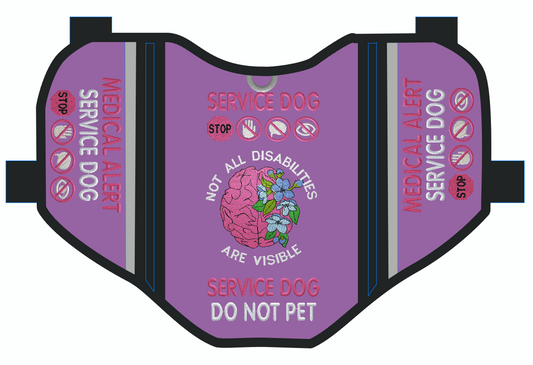 Custom Service Dog Pocket Vest for Emma