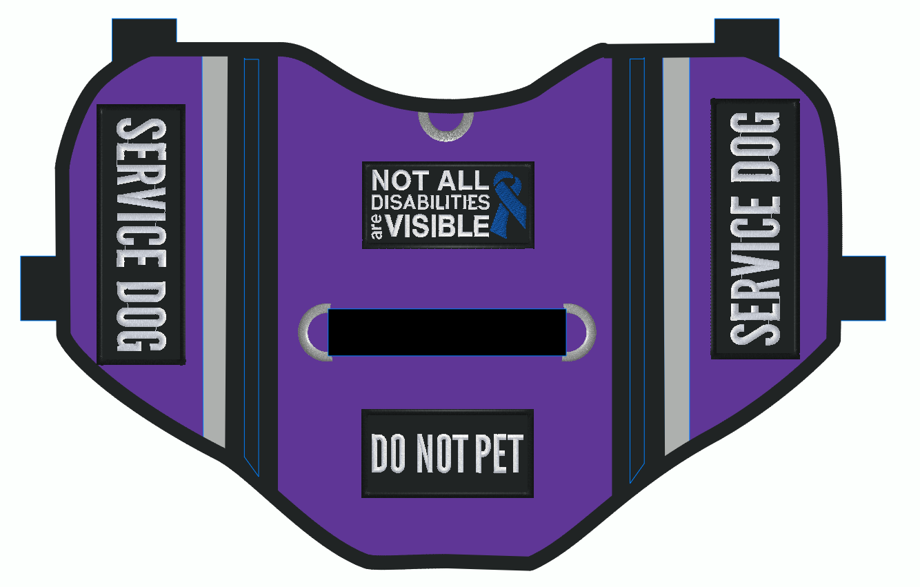 Custom Service Dog Pocket Vest order for Megan