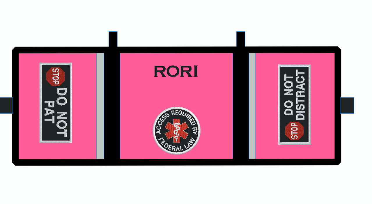 Custom Service Dog Cape Setup for Mark P