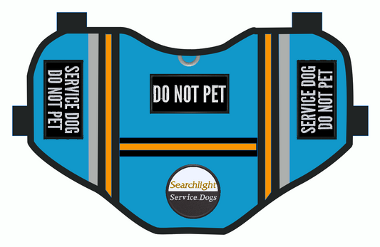 Custom Service Dog Pocket Vest order for Searchlight Service Dogs
