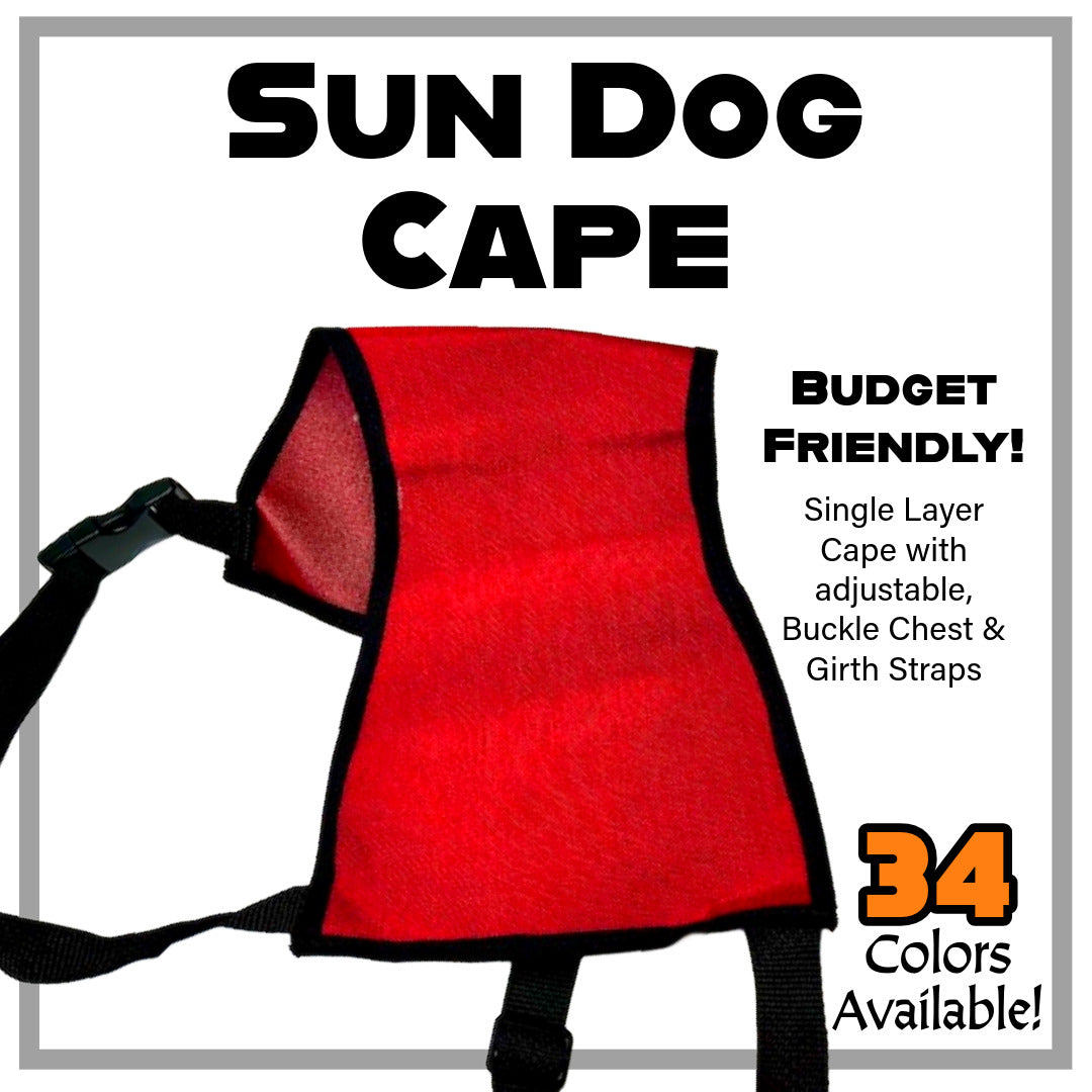 Sun Dog Cape for Adoption Working Training Service Dogs and Therapy Dogs