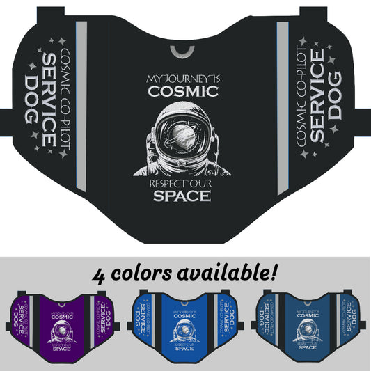 Cosmic Astronaut Service Dog Pocket Vest - 4 colors available
