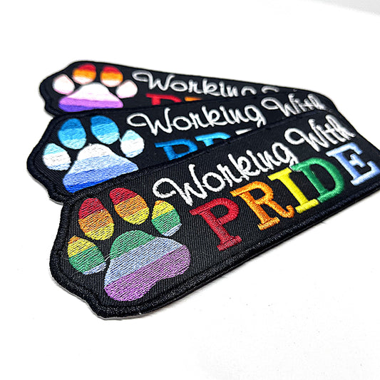 LGBTQ+ PAW Working With Pride Single Embroidered Long Patch