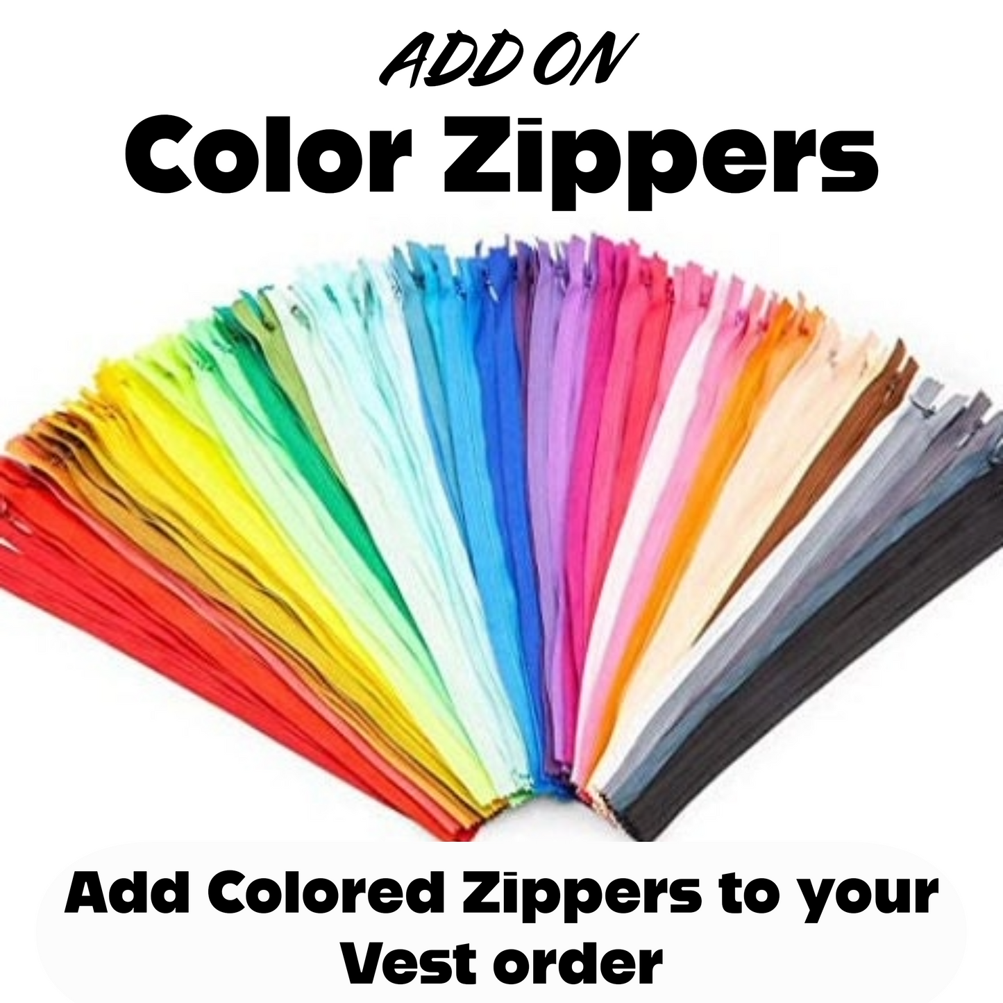 Add On Colored Zippers