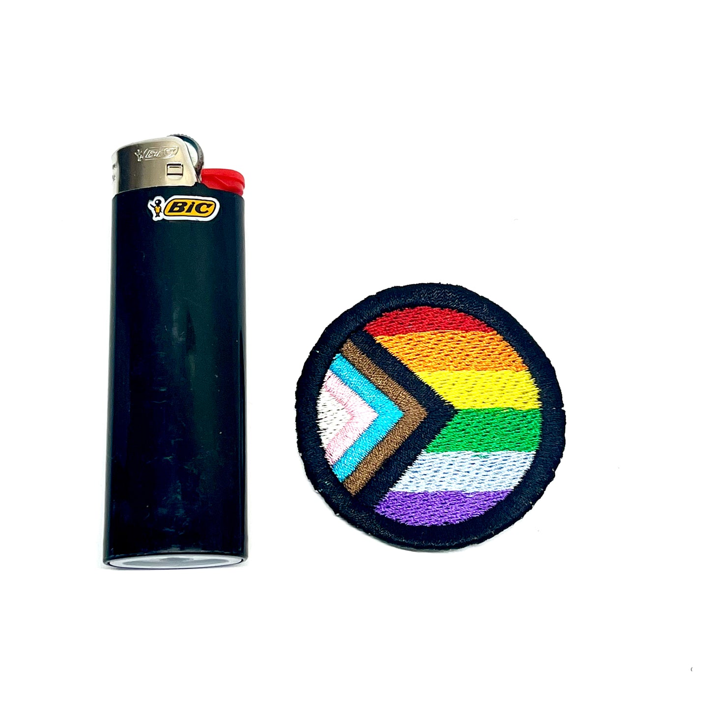 LGBTQ Progress Pride Flag Embroidered Circle Patch