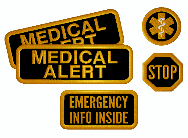 Medical Alert Service Dog Patch Set