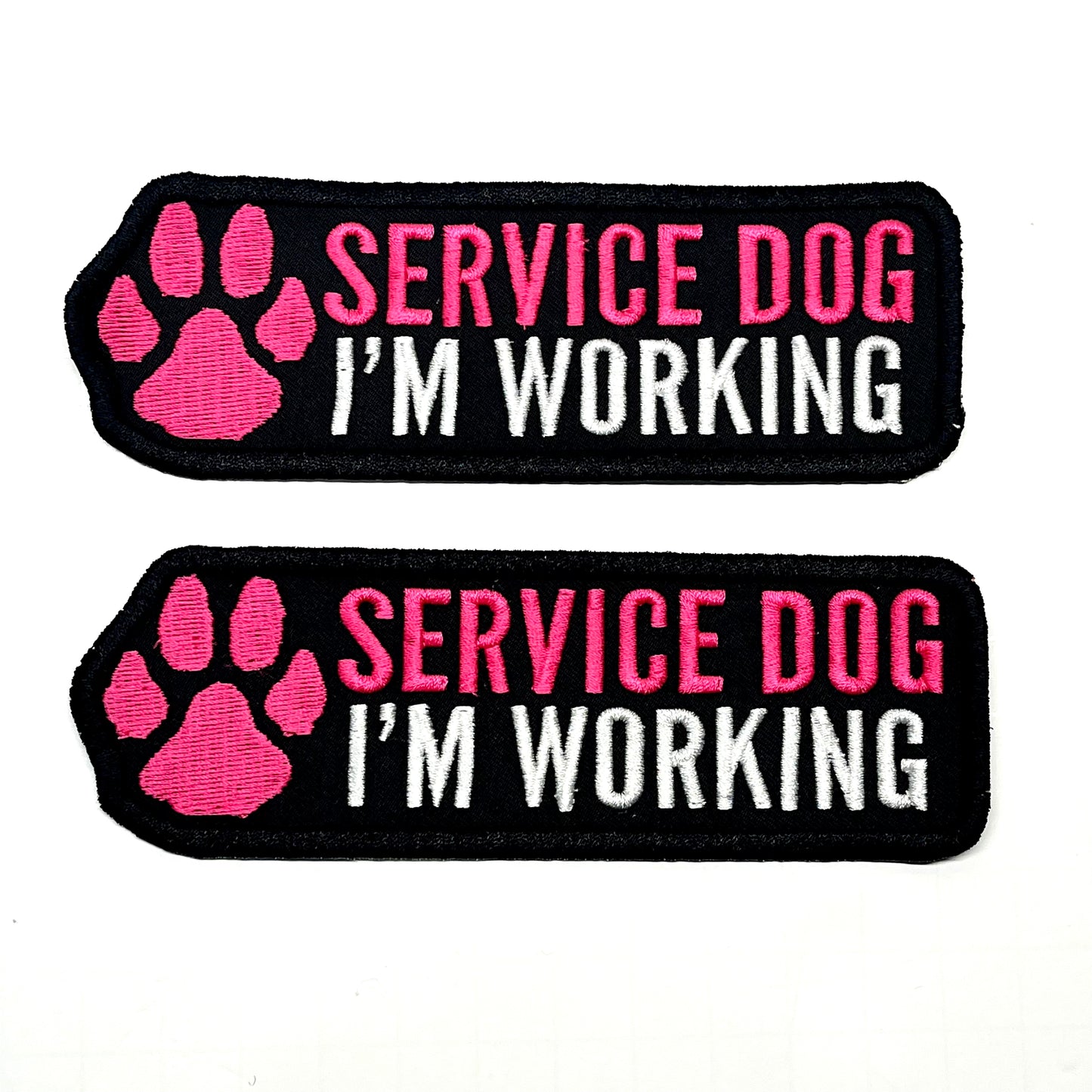 Paw Service Dog I’m Working Long 2x6" Patch Set