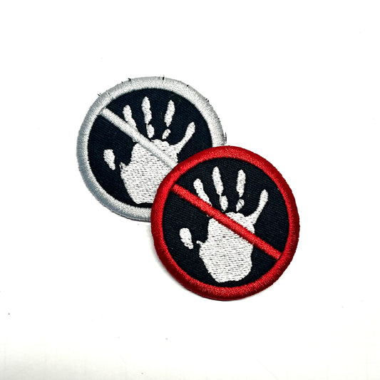 Hand Do Not Pet Strikeout Circle 2" Patch