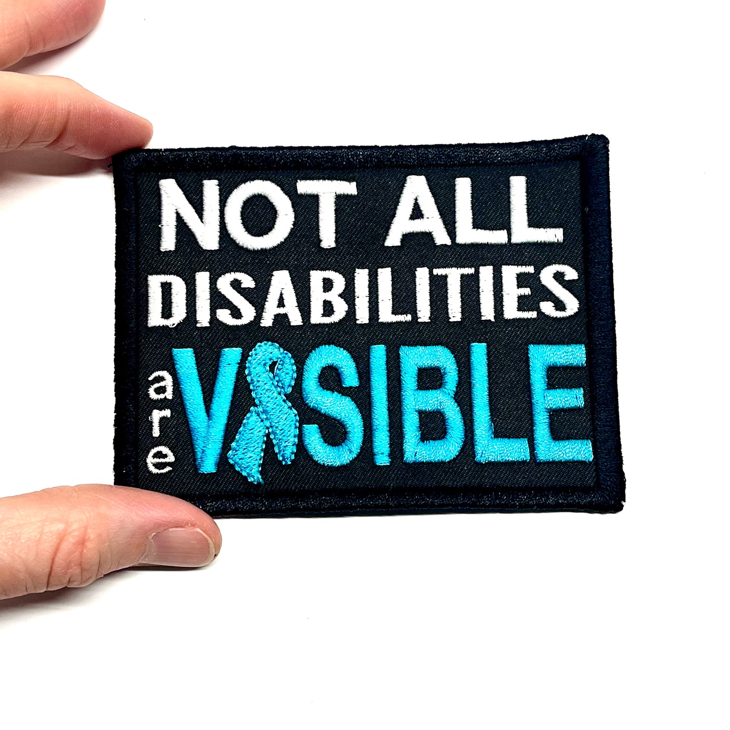 Not All Disabilities are Visible Ribbon Block Patch