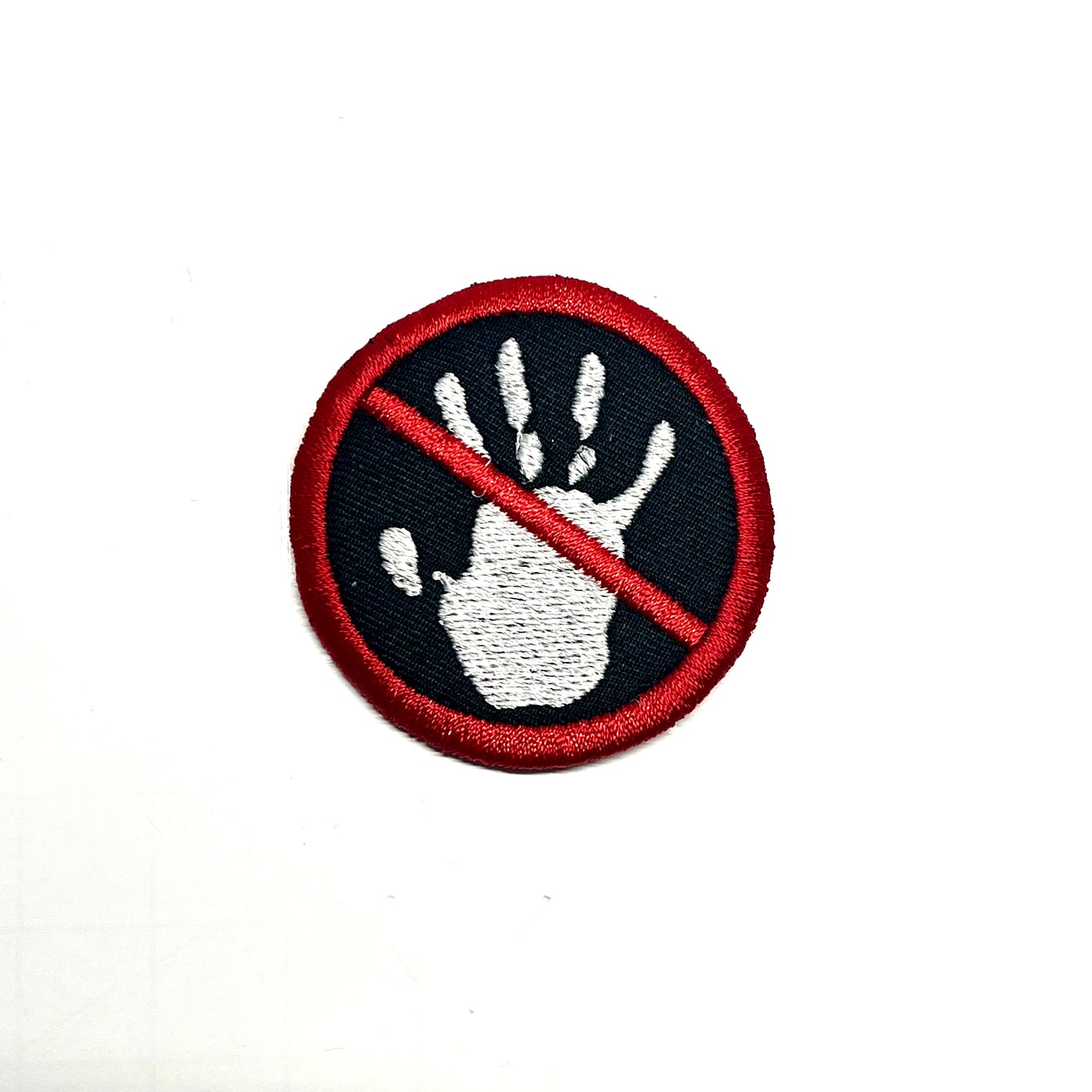 Hand Do Not Pet Strikeout Circle 2" Patch