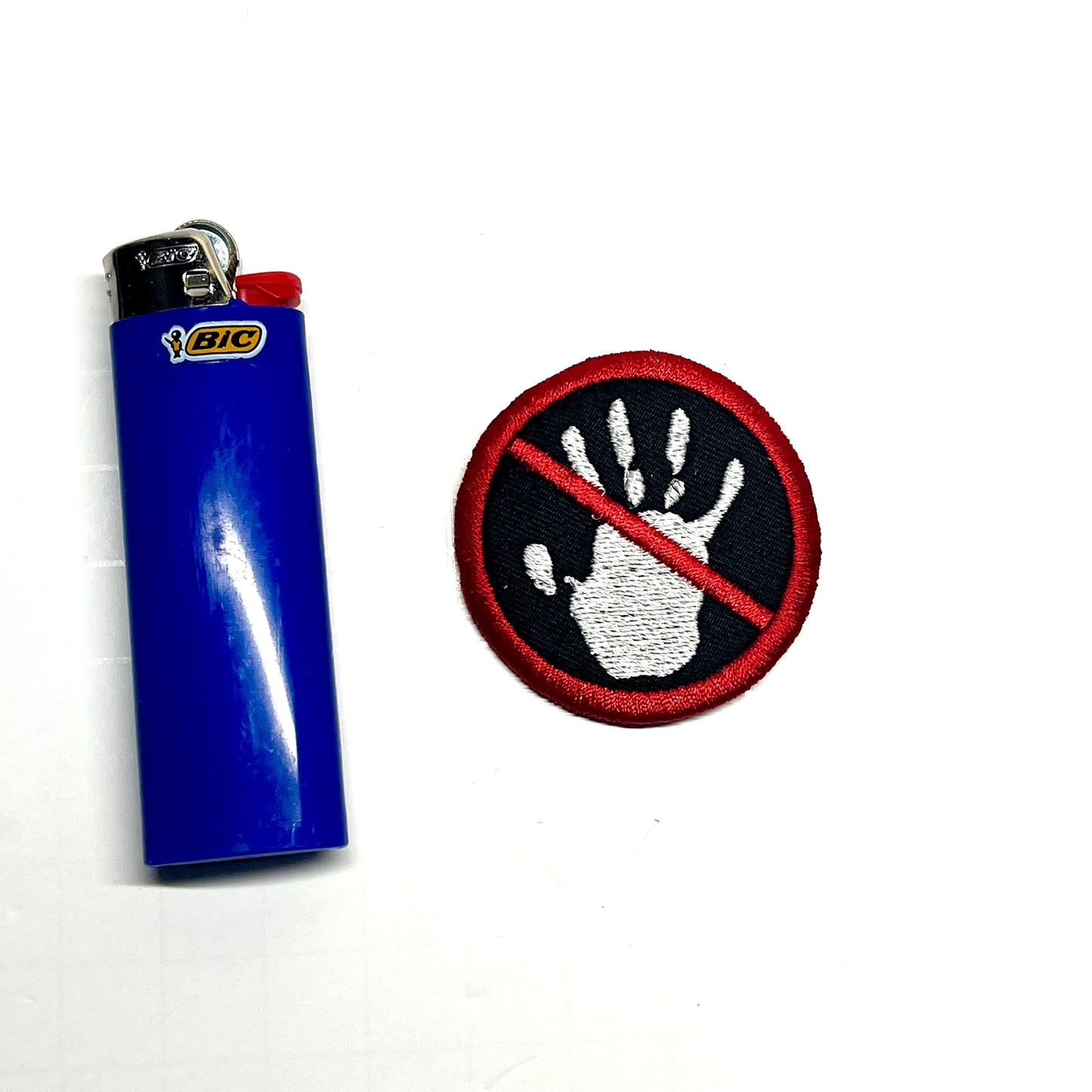 Hand Do Not Pet Strikeout Circle 2" Patch