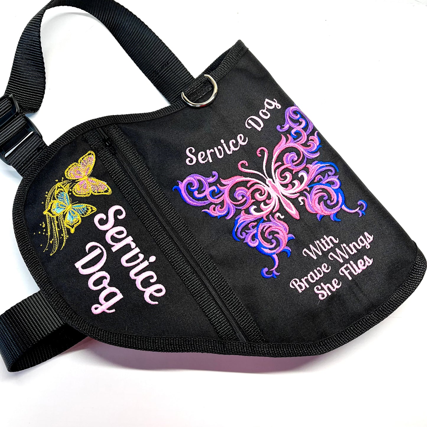 Butterfly Service Dog Pocket Vest Premade size LARGE